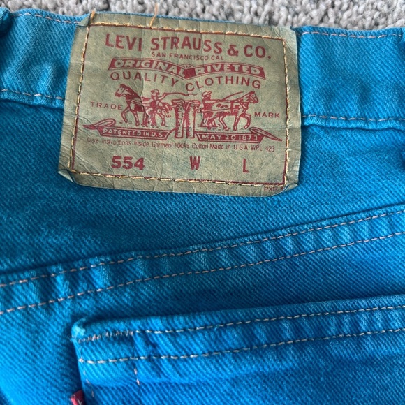 Vintage Levi’s 554 Dark Teal Jeans Women’s Relaxed Size 30X32 Made In USA 1993 - Picture 10 of 11